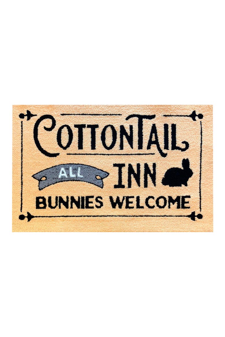 Cotton Tail Inn Doormat, Main, color, BUTTER BLACK
