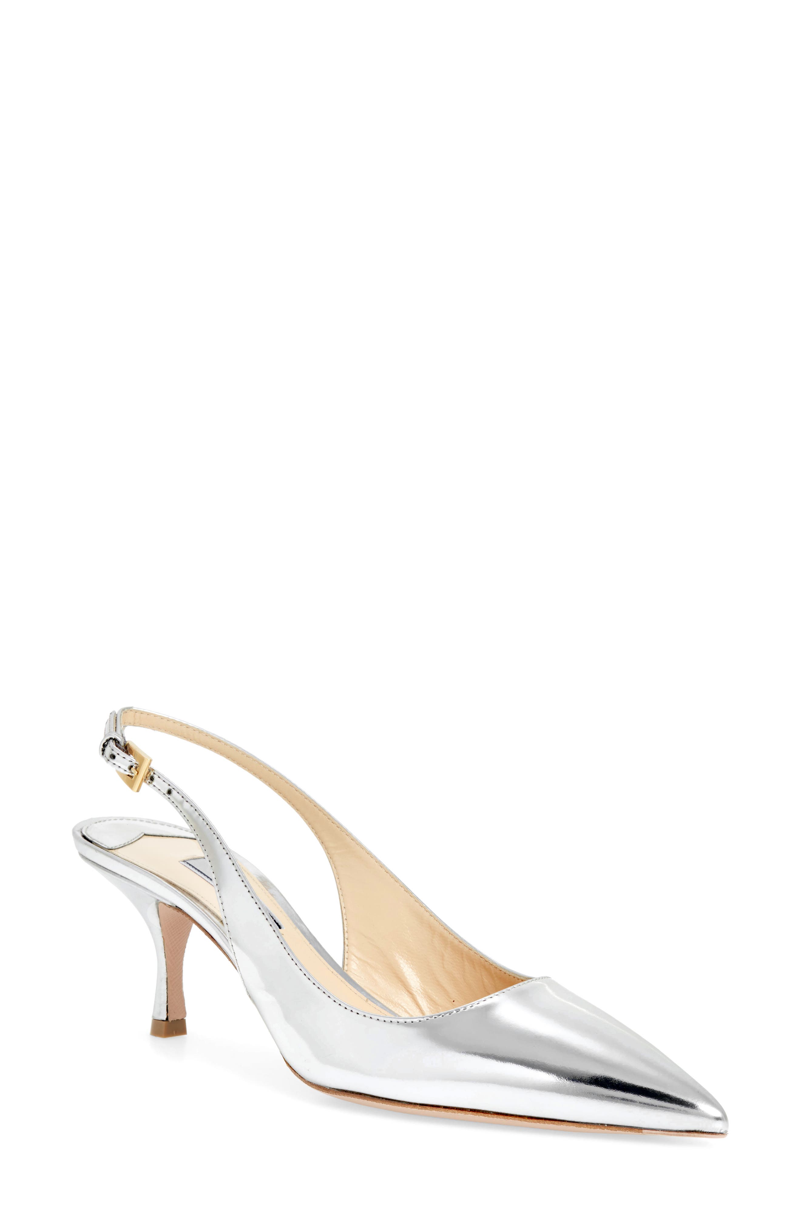 Prada Pointy Toe Slingback Sandal, Main, color, 