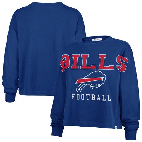 Women's '47 Royal Buffalo Bills Outreach City Oversized Long Sleeve T-Shirt