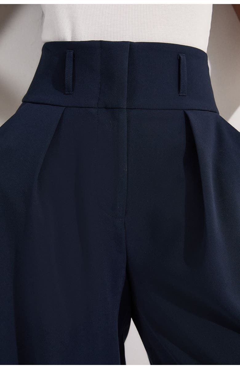 Karen Millen High Waist Wide Leg Pants, Alternate, color, Navy