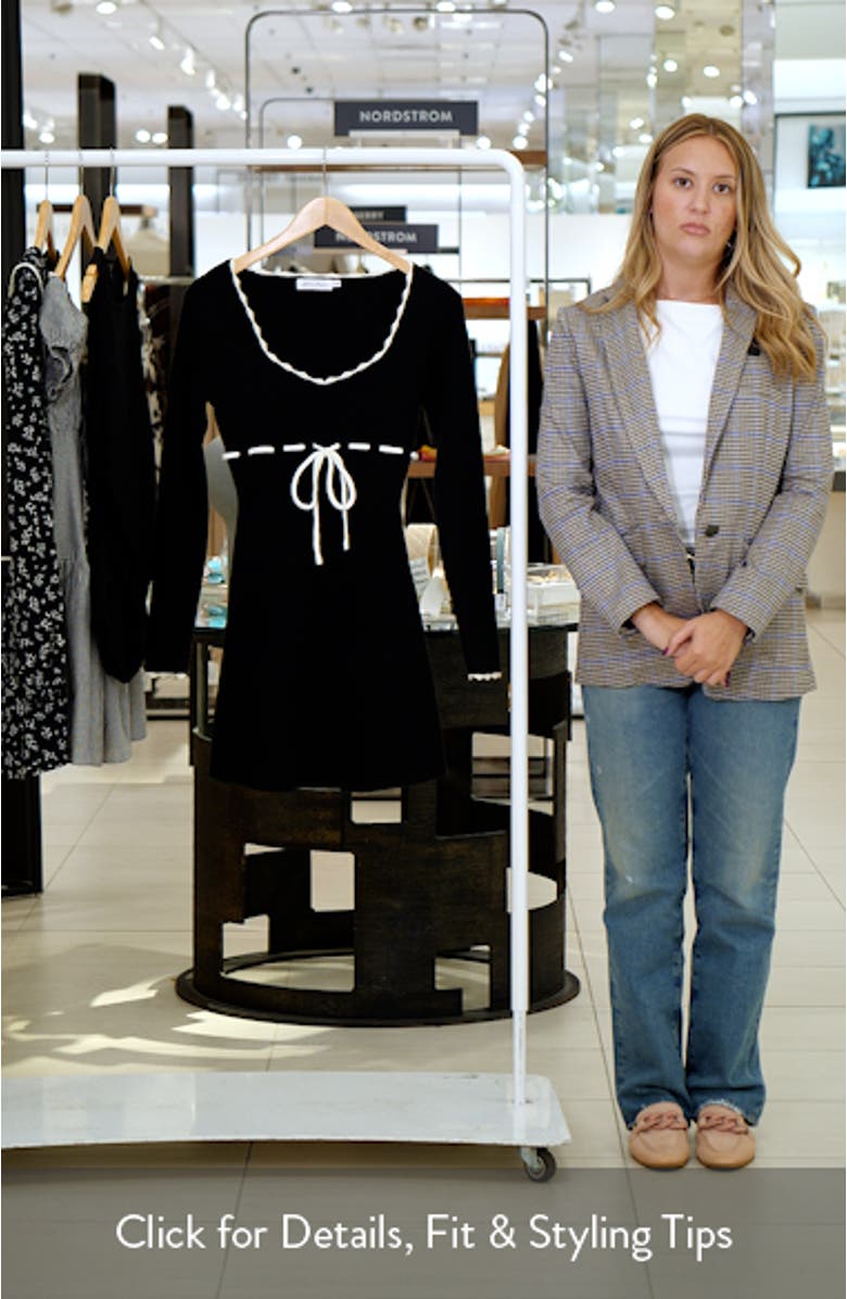 Long Sleeve Knit Minidress, sales video thumbnail