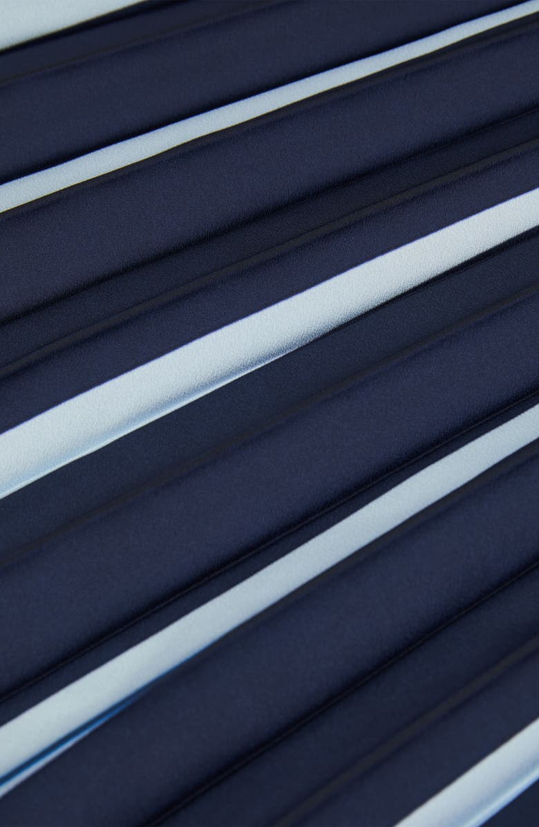 Reiss Serena Pleated Skirt, Alternate, color, Navy/ Pale Blue