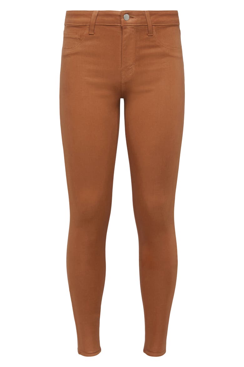 High Waist Crop Jeans, Alternate, color, JAVA COATED