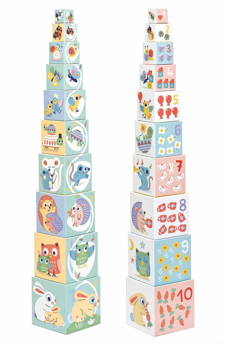 Djeco 10-Piece Nesting Blocks, Main, color, 