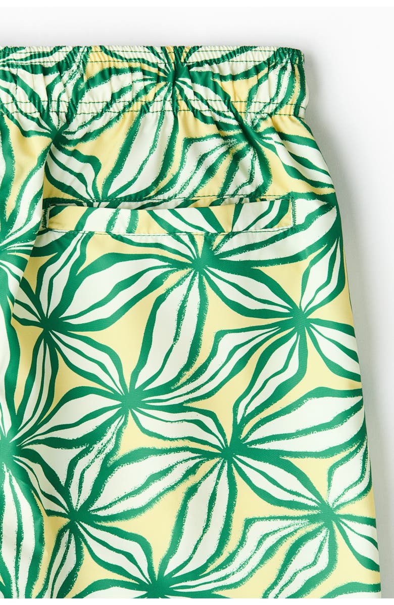 H&M Patterned Swim Shorts, Alternate, color, Green/Patterned