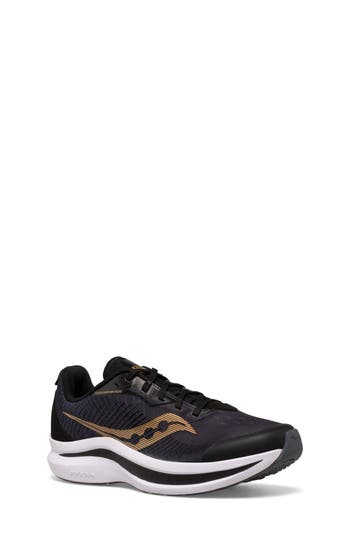 Saucony Kids' Endorphin Running Shoe In Black/gold
