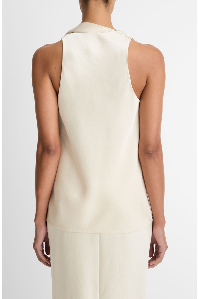 Sleeveless Scarf Satin Top, Alternate, color, BONA