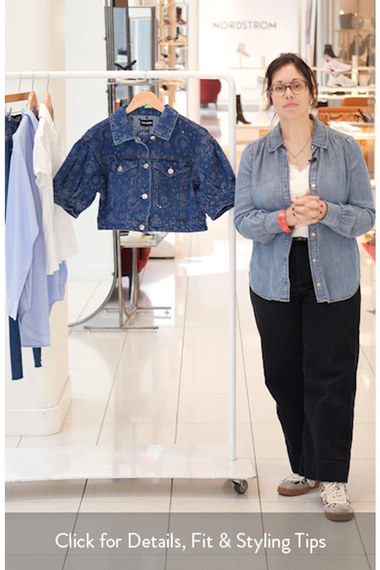 Serafina Crop Denim Eyelet Jacket video