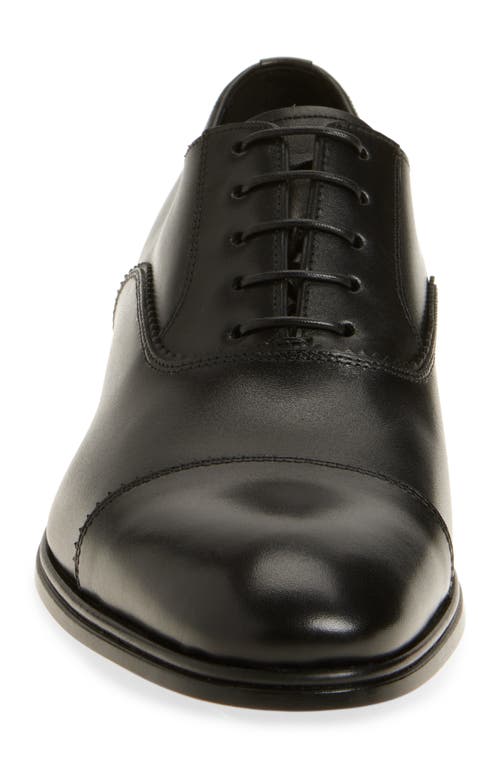 Ferragamo Boston Cap Toe Oxford In Nero
