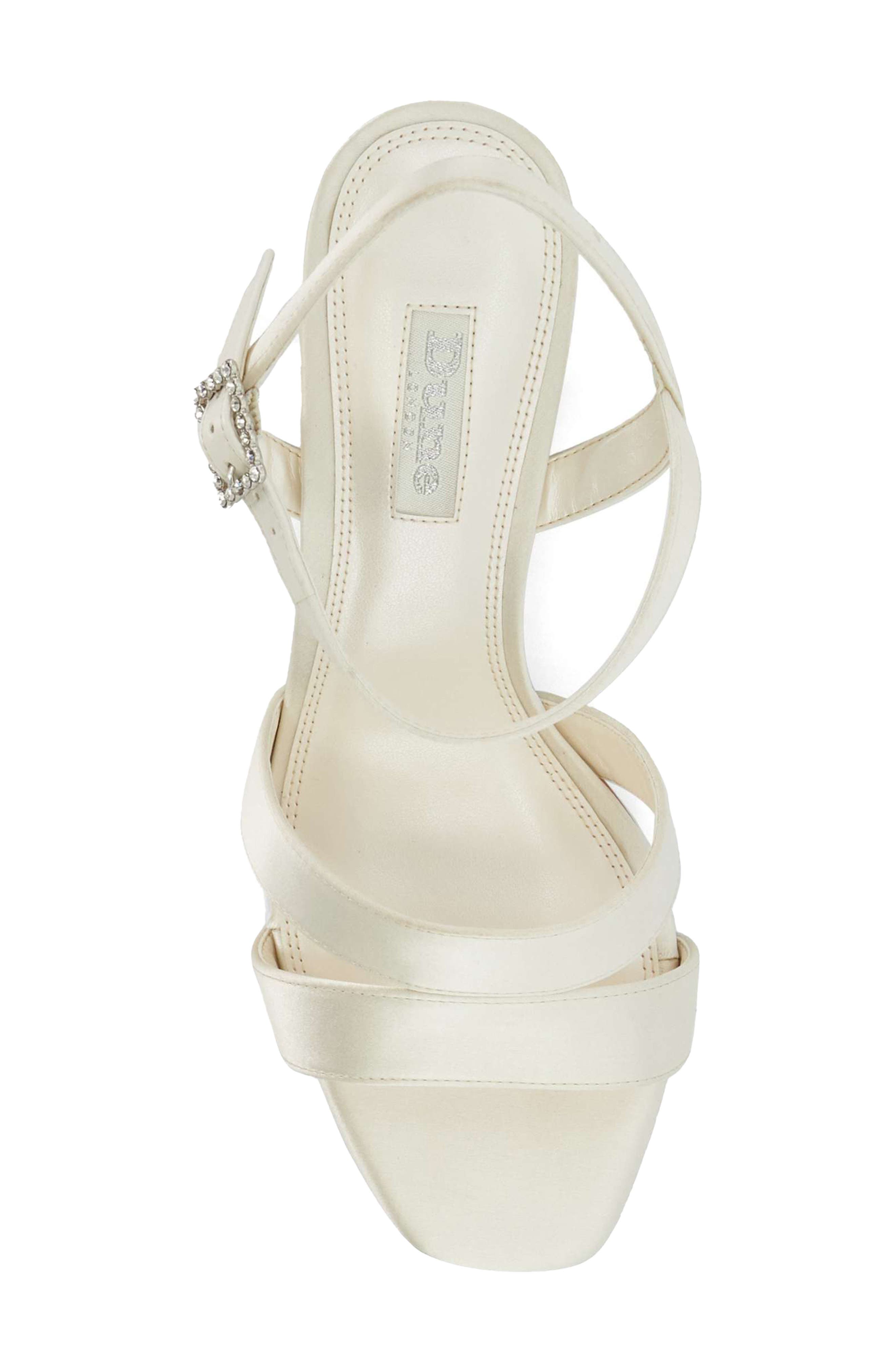 Dune London Matrimonie Sandal, Alternate, color, Ivory-Synthetic