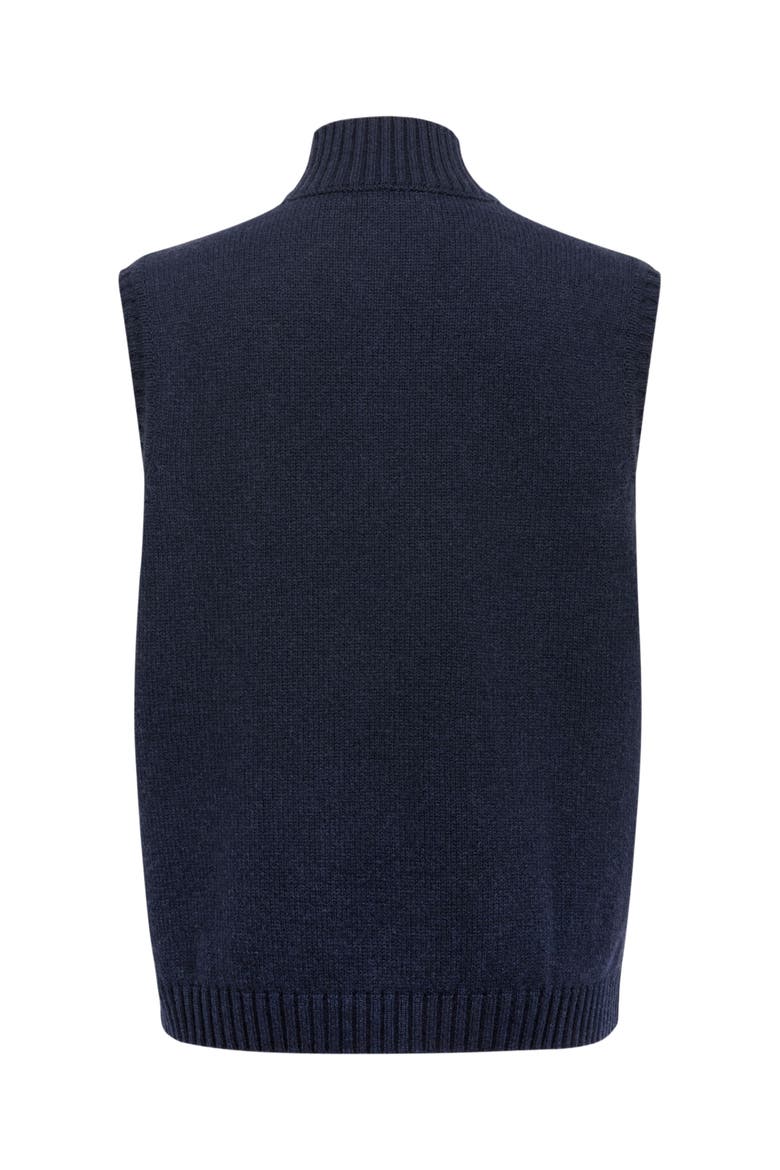 Lmbswl Quarter Zip Slvless Top, Alternate, color, DARK NAVY