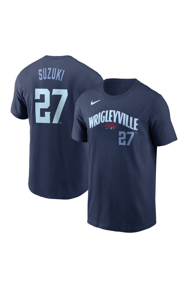 Nike Men's Nike Seiya Suzuki Navy Chicago Cubs City Connect Name & Number T-Shirt, Main, color,