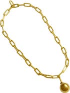 Outofoffice Gold Ball Pendant Necklace