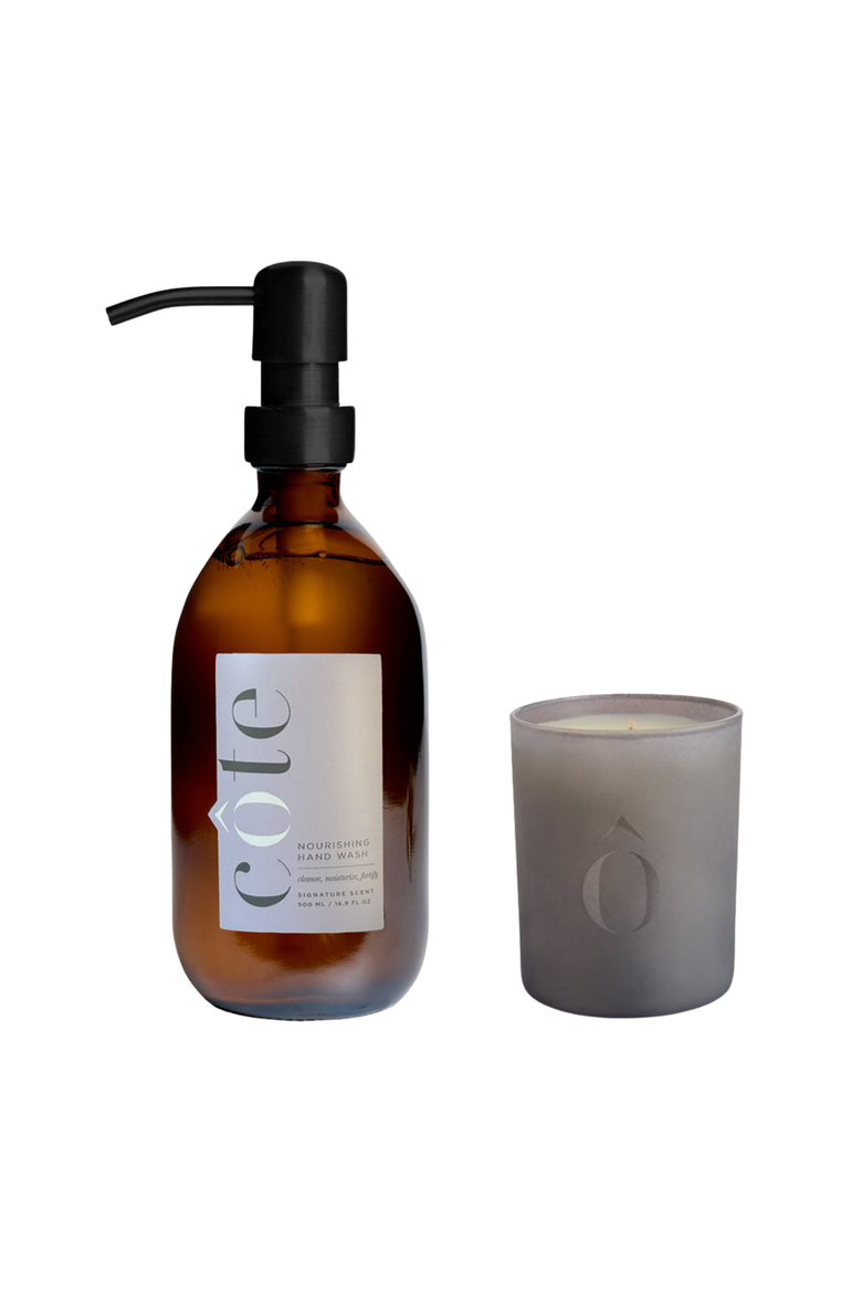 Le Maison Set, Limited Edition Hand Wash and Candle Gift Set, Main, color, Brown
