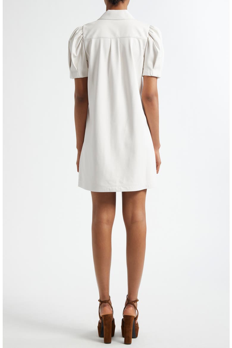 Jem Faux Leather Shift Dress, Alternate, color, OFF WHITE