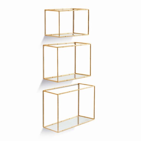 Daphne Mirrored Wall Shelves Set Of 3