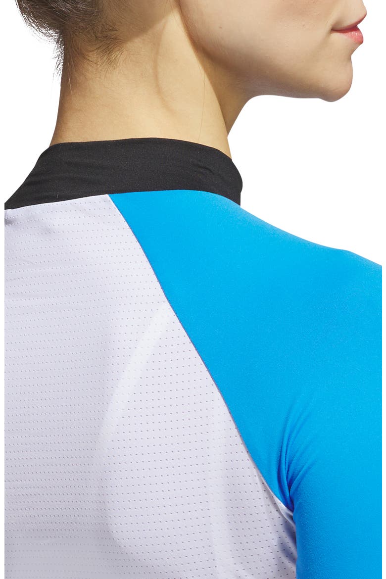 Beyond the Course Colorblock Long Sleeve Top, Alternate, color, BLACK/ WHITE/ LUCID RAY BLUE