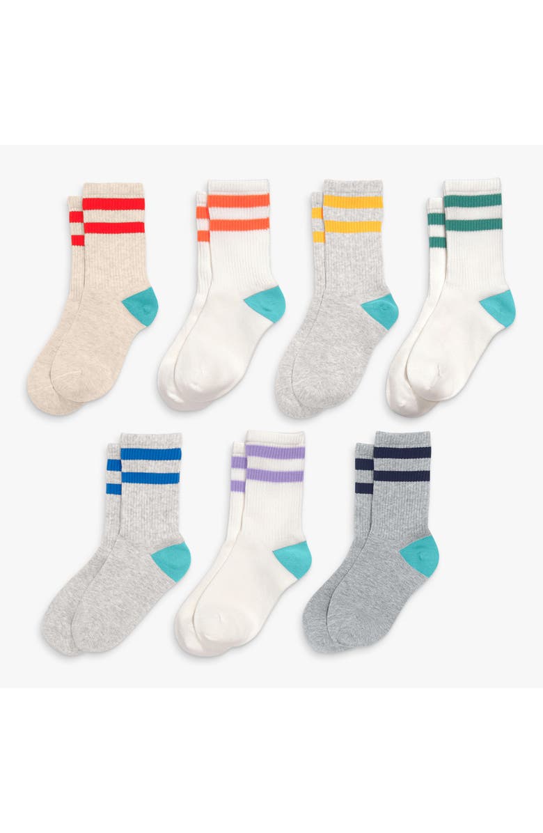 Primary Kids Athletic Sock 7-Pack, Alternate, color, Rainbow Pack