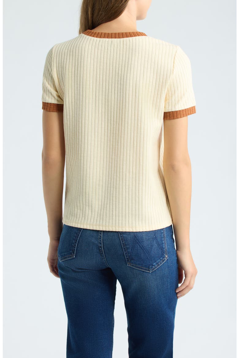 Ribbed Crewneck Ringer T-Shirt, Alternate, color, ARCADIAN IVORY SIERRA