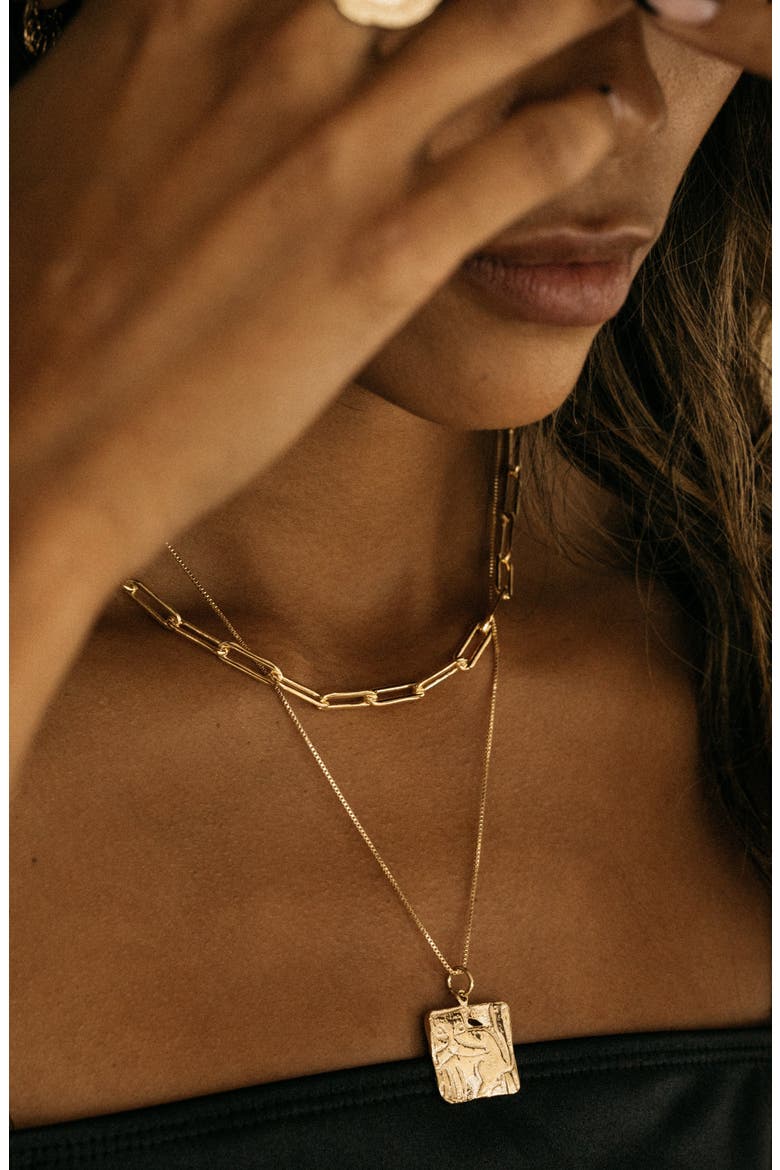 Bastet Pendant Necklace, Alternate, color, GOLD