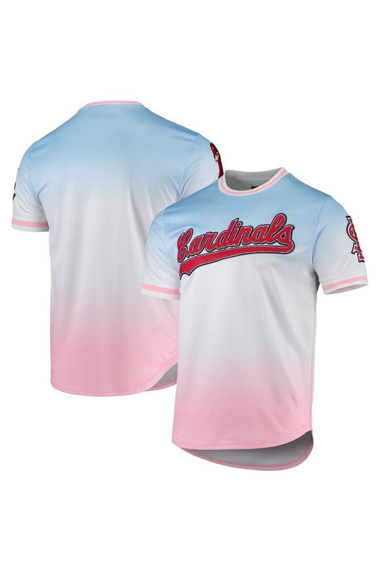 Men's Pro Standard Blue/Pink St. Louis Cardinals Ombre T-Shirt, Main, color, Blue