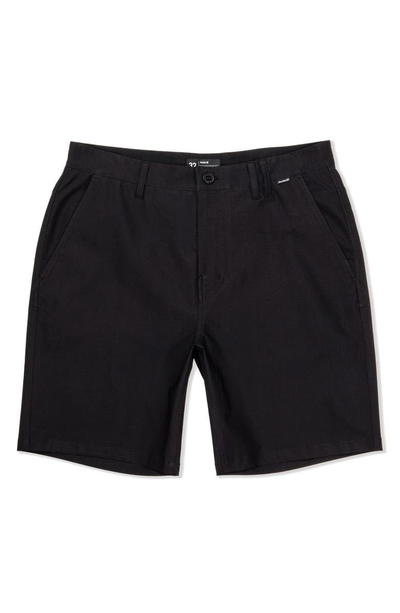 Hurley Phantom Heather Walk Shorts, Alternate, color, Black