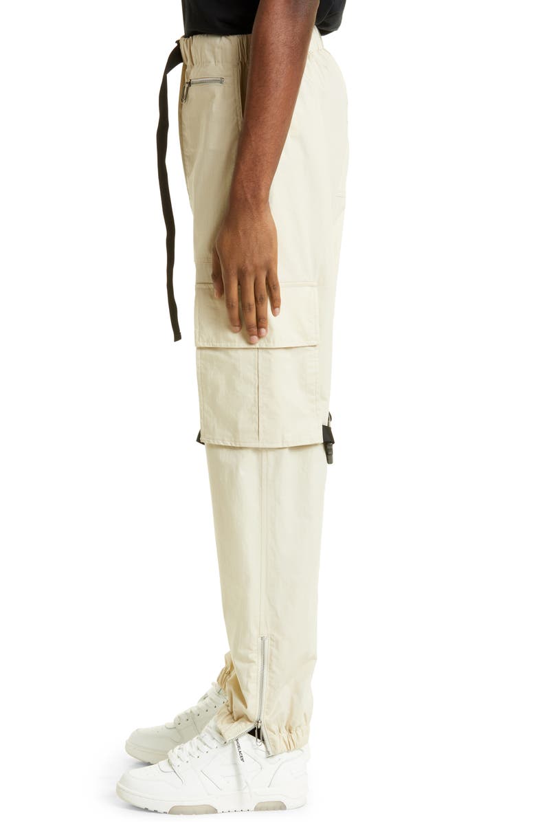 Off-White Diagonal Stripe Tab Cotton Cargo Pants, Alternate, color,