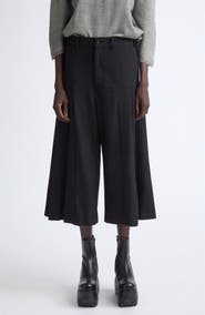 Comme des Garçons Comme des Garçons Wool Gabardine Pleated Wide Leg Pants
