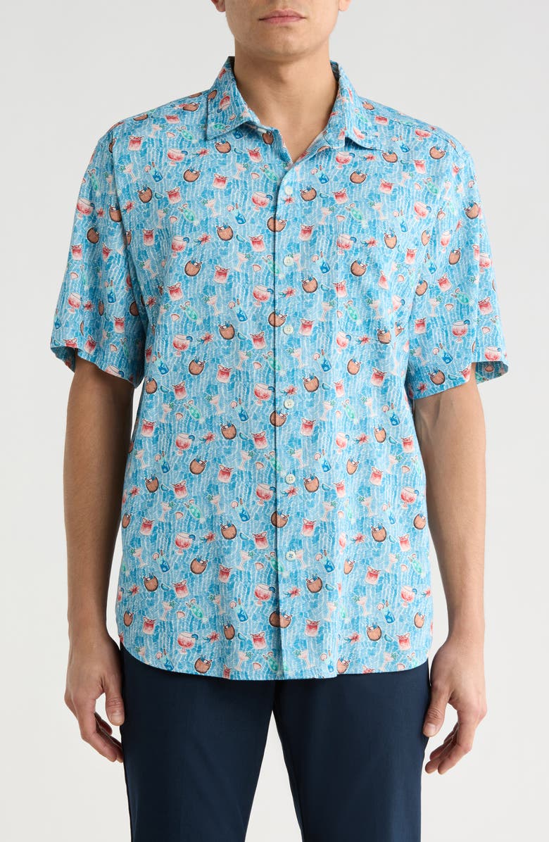 Tommy Bahama Coconut Party Shirt, Main, color, Pink Larkspur