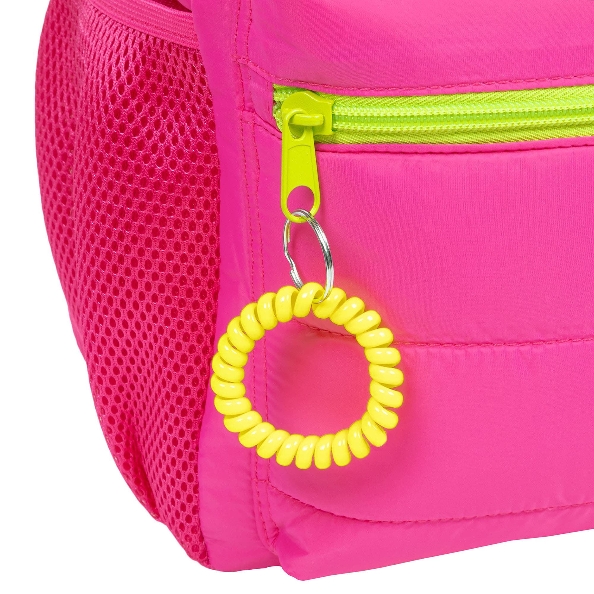 Style.Lab Debo Wavy Rainbow Puffer Backpack, Alternate, color, Pink