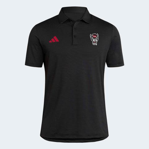 Men's adidas Black NC State Wolfpack Ultimate 365 Stripe Polo