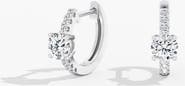 Everlee Dainty Round Huggie Lab Diamond in 14K Gold