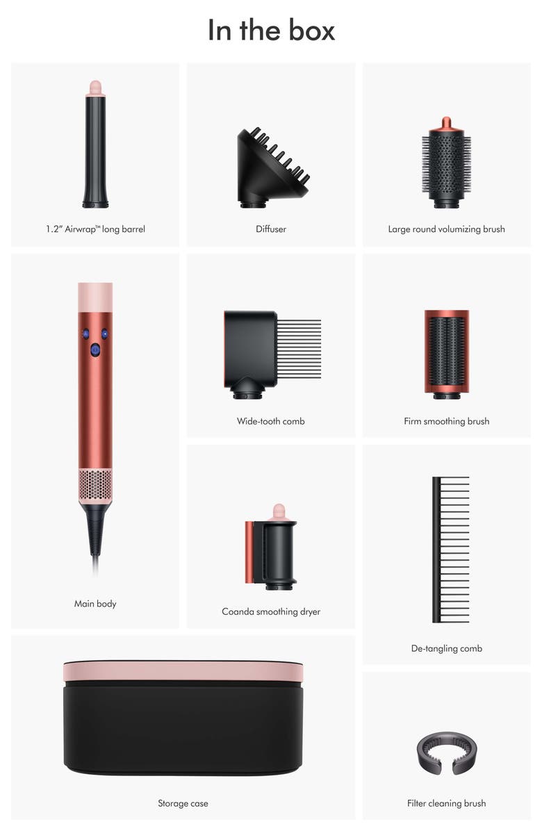 Dyson Special Edition Airwrap Multi-Styler Diffuse for Curly & Coily Hair in Strawberry Bronze, Alternate, color,