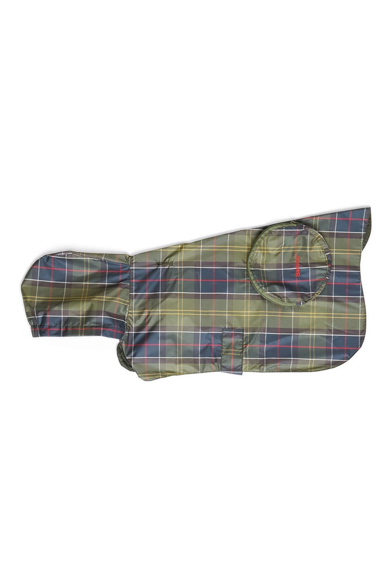 Tartan Showerproof Packable Dog Coat, Alternate, color, CLASSIC TARTAN