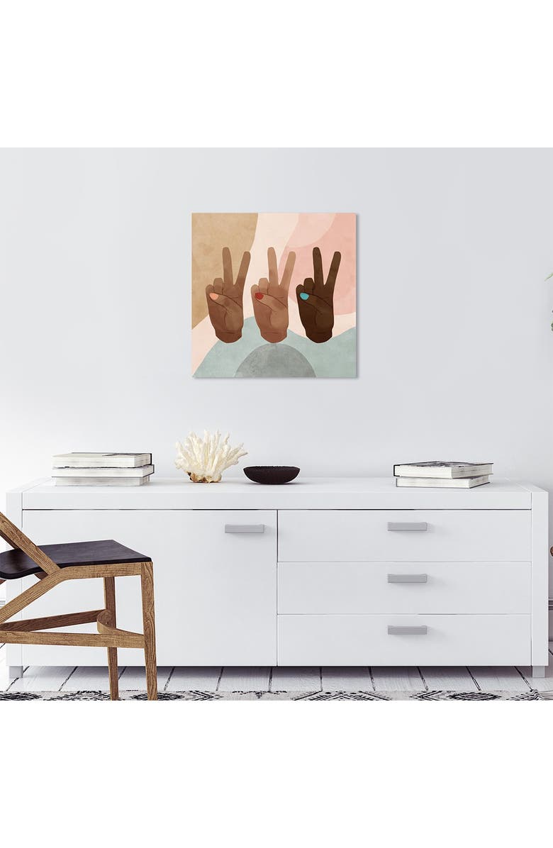 Wynwood Studio Peace Together Brown Wall Art, Main, color,
