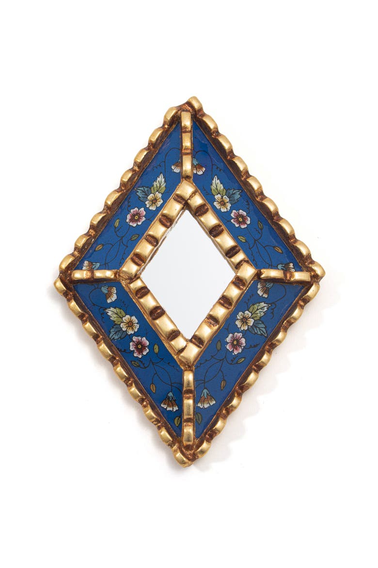 Colca Mirror, Main, color, Blue and gold accents