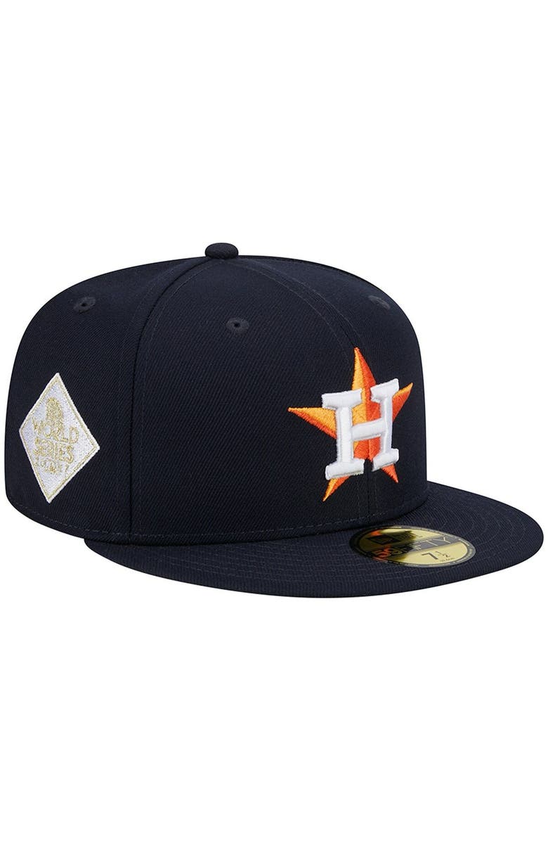 New Era Men's New Era Navy Houston Astros  2017 World Series Team Color 59FIFTY Fitted Hat, Main, color, Navy