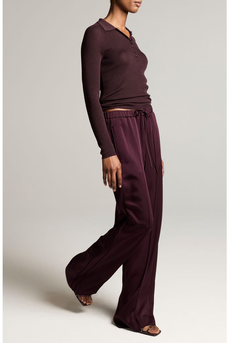 Pintuck Drawstring Pants, Alternate, color, BLACKBERRY
