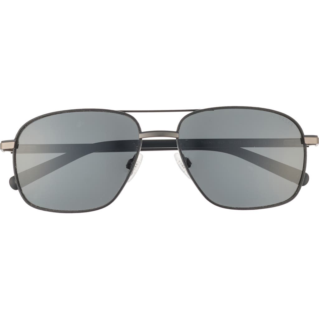 Shop Ted Baker London 59mm Full Rim Polarized Navigator Sunglasses In Black