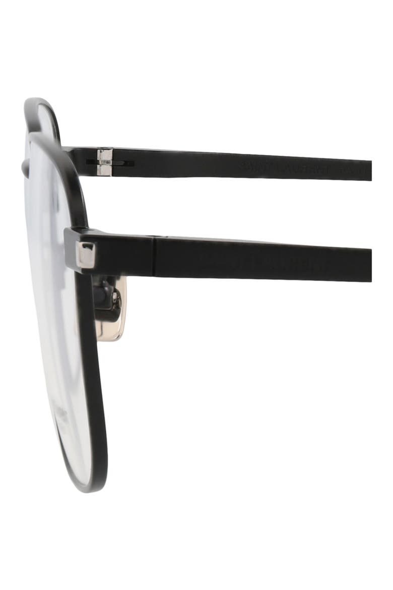 54mm Square Optical Glasses, Alternate, color, BLACK BLACK TRANSPARENT