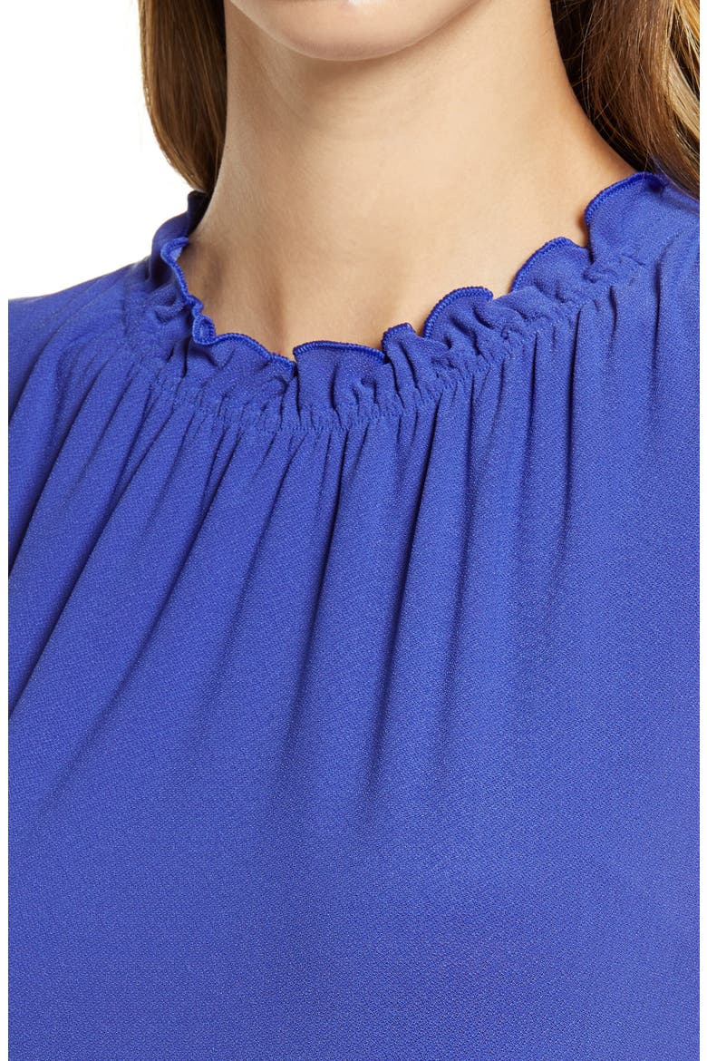 Gathered Neck Knit Dress, Alternate, color, BLUE CLEMATIS