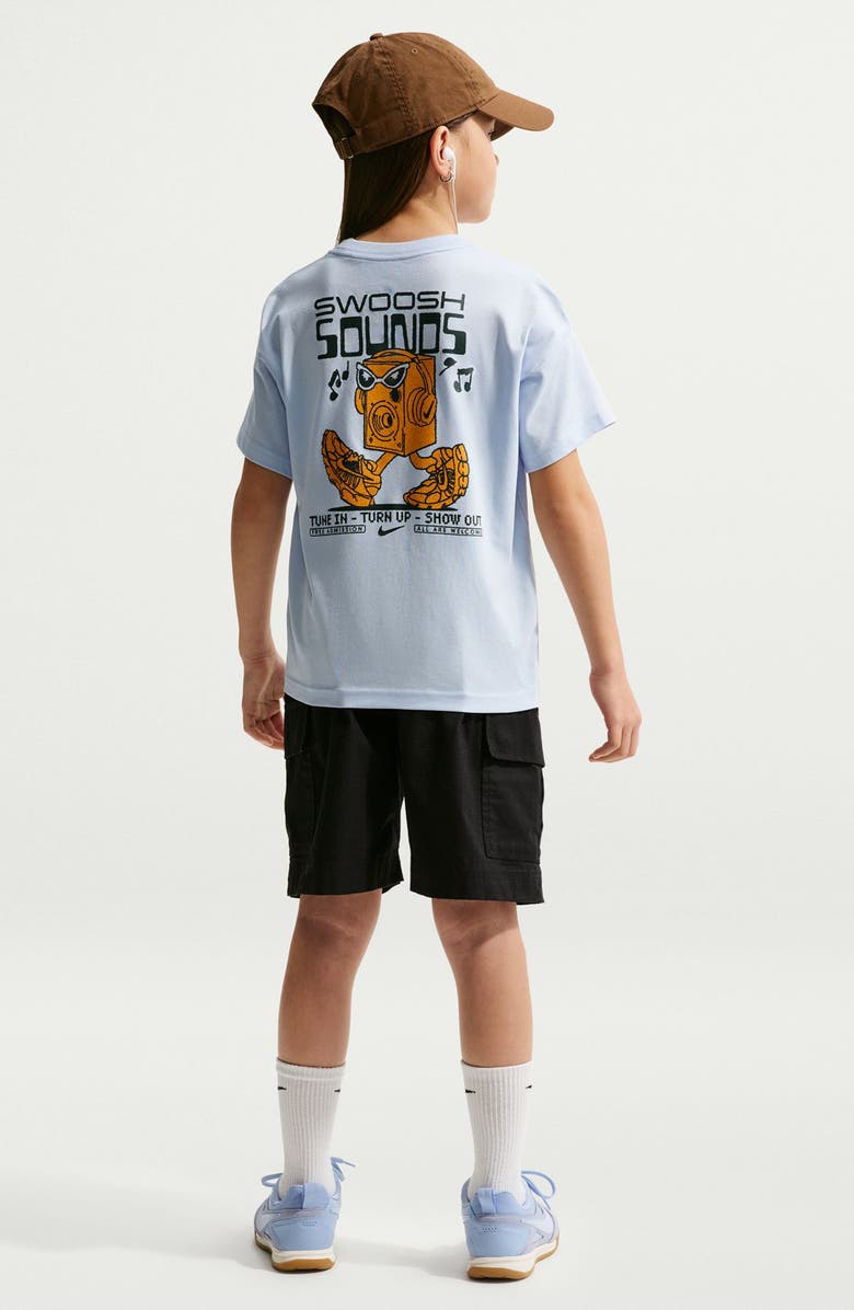Nike Kids' Max90 Swoosh Sounds Graphic T-Shirt, Alternate, color, Hydrogen Blue