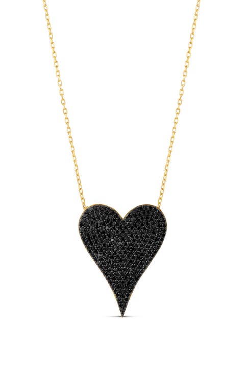 Pavé Heart Pendant Necklace