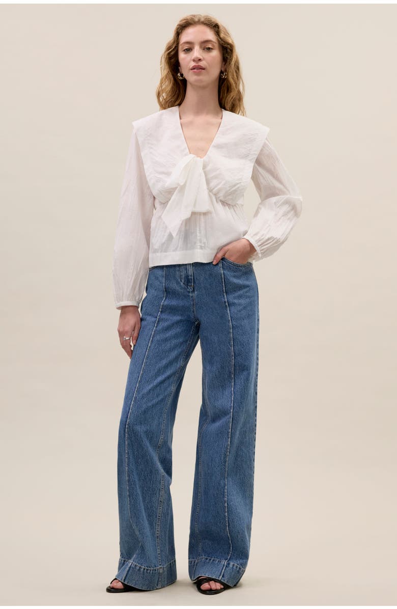 Rebecca Taylor Marietta Cape Blouse, Alternate, color, Milk