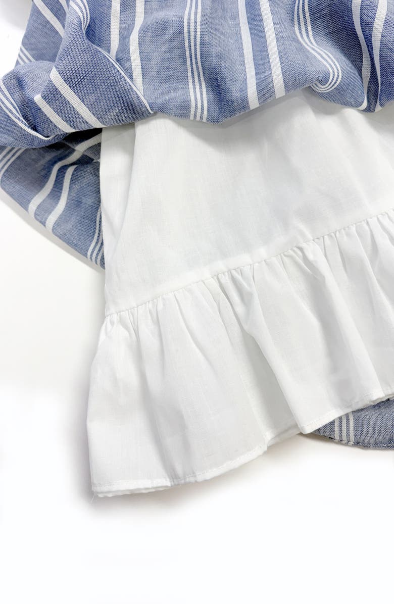 Pippa & Julie Kids' Terrie Stripe Chambray Dress, Alternate, color, Blue