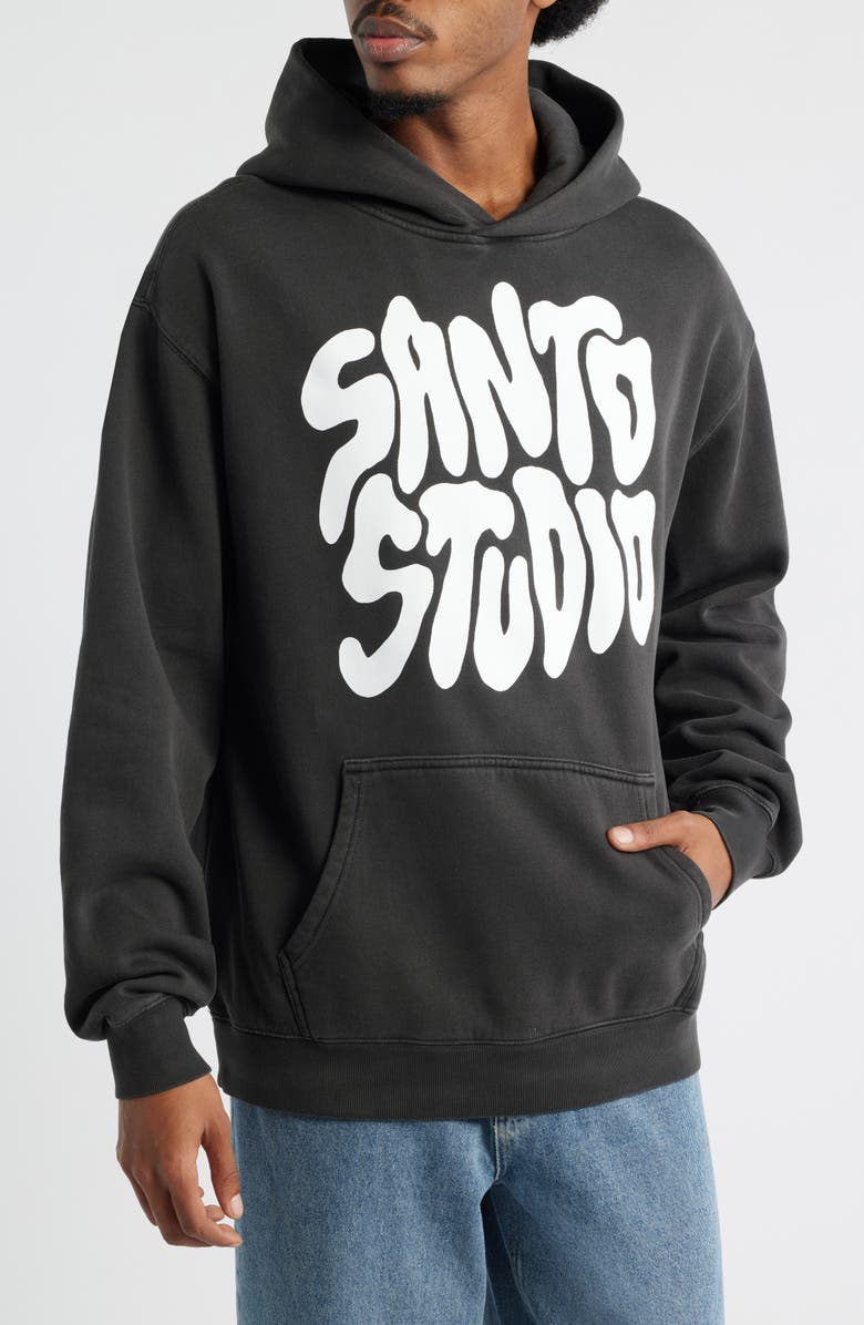 SANTO STUDIO Santo Type Graphic Hoodie, Main, color, Vintage Black