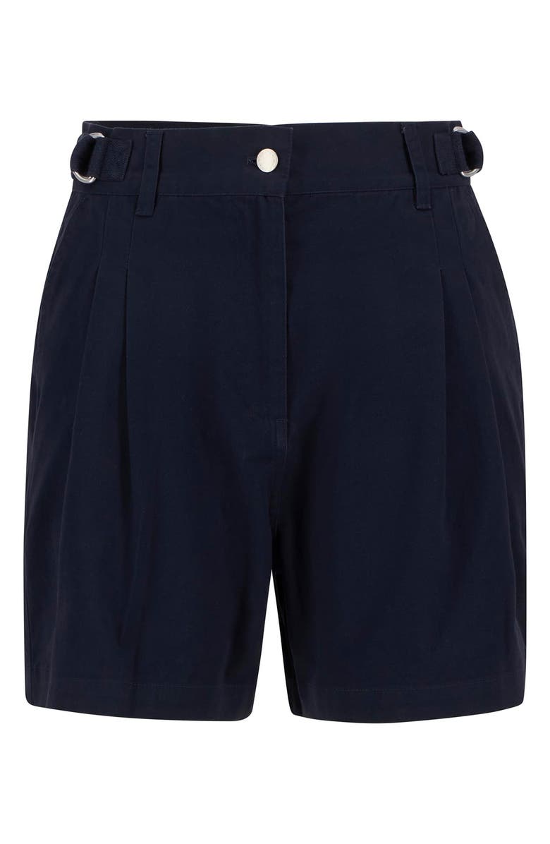 Barbour Cecile Cotton Twill Shorts, Alternate, color, Navy