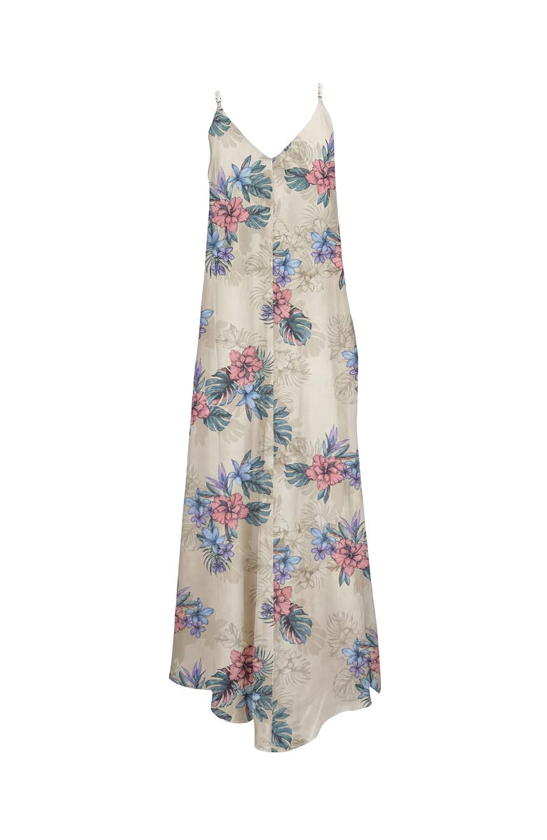 Lords of Harlech Exotic Floral Womens Linen Oversized Dress, Alternate, color, Exotic Floral Natural