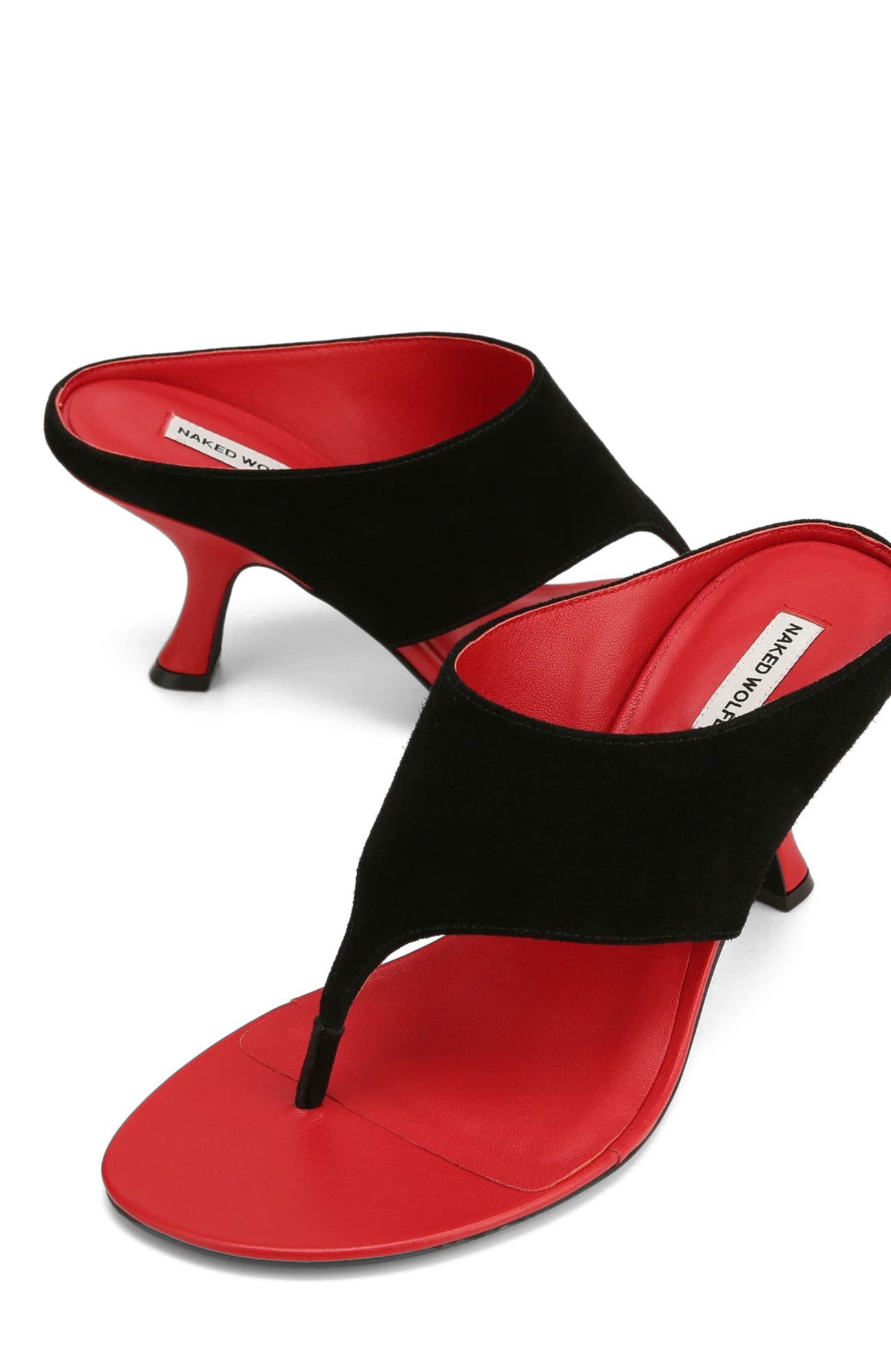 Naked Wolfe Mercer Black Suede, Alternate, color, Black/Red
