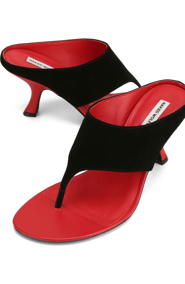 Naked Wolfe Mercer Black Suede, Alternate, color, Black/Red